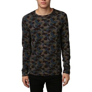 MEN BDG Brown & Blue Winterlite Camo Crewneck Sweatshirt Size Small